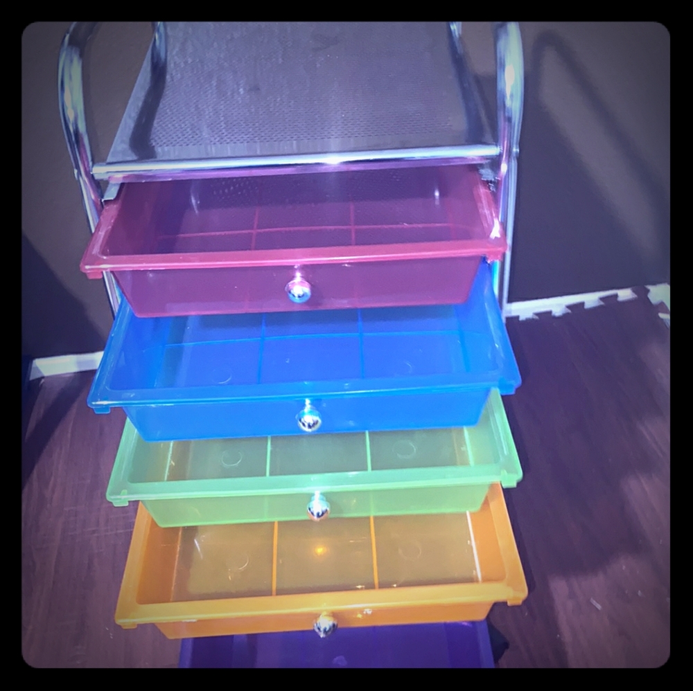 Rainbow Rolling Storage Cart